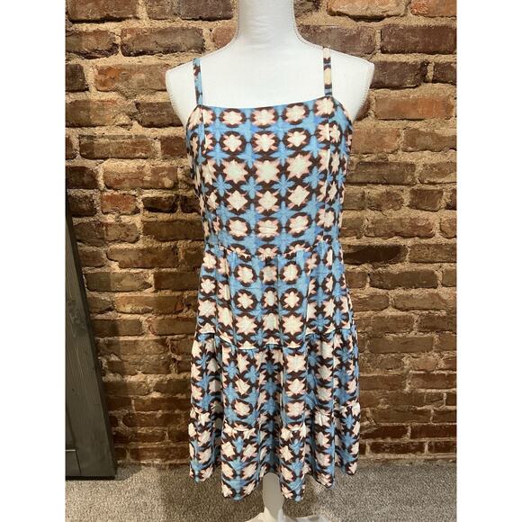 LOFT Dresses & Skirts - Loft Women's Sleeveless Dress Multicolor Blue Mini Sundress Size 8 Zip Side NWT